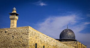 Advanced Sufi Walking-Al Aqsa Mosque third holiest site in Islam on Temple Mount at the Old City . Jerusalem Israel.
